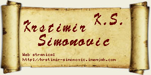 Krstimir Simonović vizit kartica